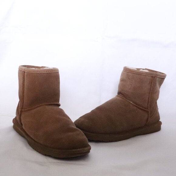 Soft Moc Women's Sz 9 Brown Winter Slip On Casual Winter Mini Boots - Picture 1 of 11